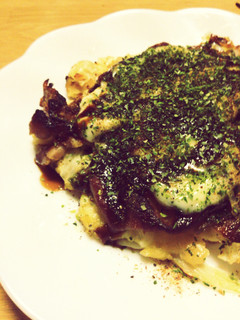 キャベツ多お肉がジューシーなお好み焼き!-レシピのメイン写真