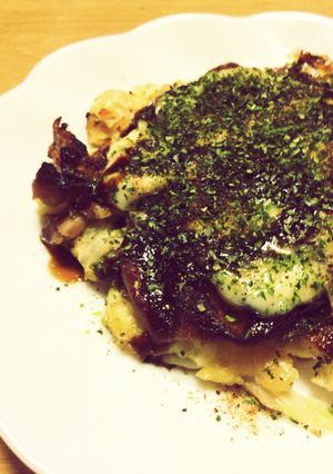 キャベツ多お肉がジューシーなお好み焼き！-レシピのメイン写真