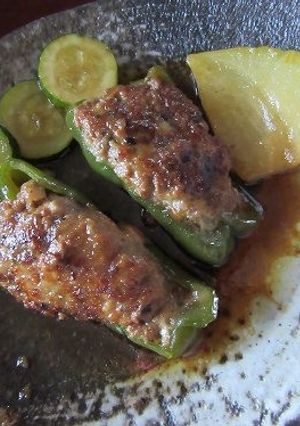 ピーマンの肉詰め照り焼き風味-レシピのメイン写真