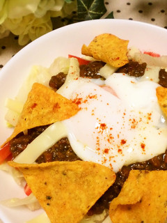 ぱぱっと!タコライス風キーマカレー-レシピのメイン写真
