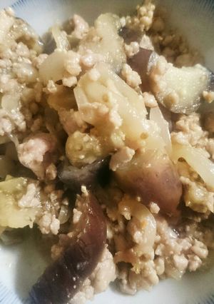 ナスとひき肉の甘辛味噌炒め-レシピのメイン写真