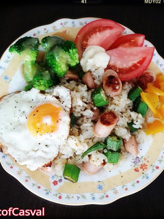 オクラとソーセージのモーニング炒飯!-レシピのメイン写真