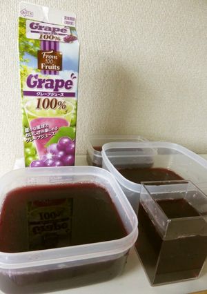 100％ジュース１Lで寒天ゼリー♪粉寒天-レシピのメイン写真