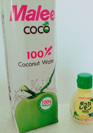 ココナッツウォーターを飲みやすく!-レシピのメイン写真
