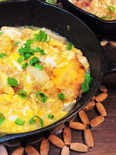 スキレット★揚げずに★簡単【カツとじ】♪-レシピのメイン写真