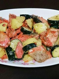 鮭とズッキーニのマヨ炒め-レシピのメイン写真