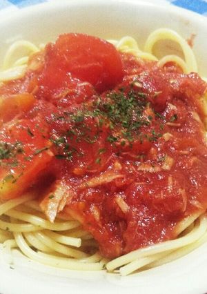 たっぷりトマトとツナの冷製パスタ-レシピのメイン写真