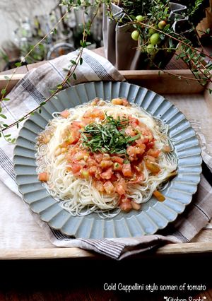 トマトの和風冷製カッペリーニ風そうめん-レシピのメイン写真