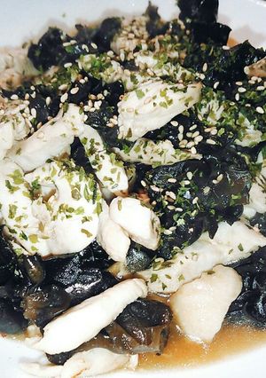 鳥の胸肉ときくらげの炒め物-レシピのメイン写真