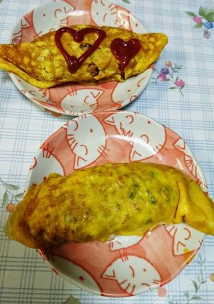 愛情♥&野菜たっぷり☆わが家のオムレツ-レシピのメイン写真