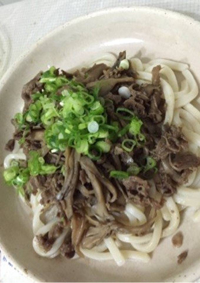 牛肉ときのこのしぐれ煮うどん-レシピのメイン写真