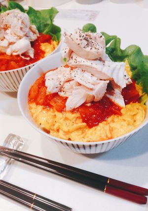 ☆オシャレにアレンジ！洋風親子丼☆-レシピのメイン写真