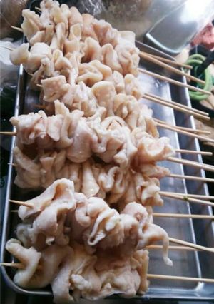安い大好き鶏皮のやきとり下ごしらえ-レシピのメイン写真