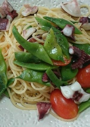 タコとトマトのパスタ-レシピのメイン写真