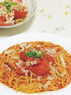 誰でも簡単!トマトパスタ&トマトサラダ-レシピのメイン写真