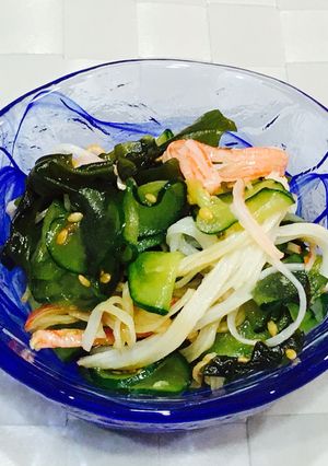 主役級！きゅうりとわかめの酢の物-レシピのメイン写真