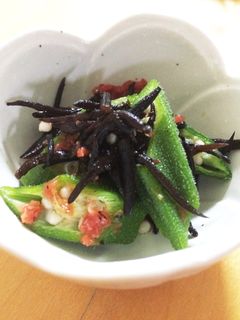 オクラとひじきの和え物-レシピのメイン写真