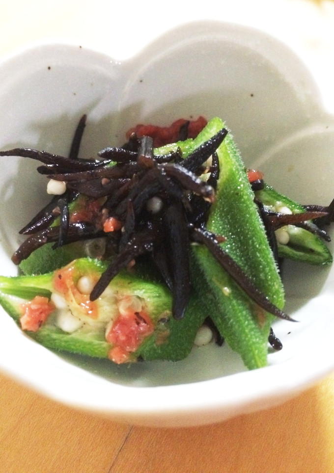 オクラとひじきの和え物-レシピのメイン写真