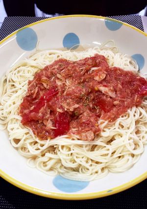 イタリアン！？ツナトマトそうめん-レシピのメイン写真
