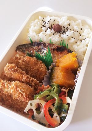 毎日男弁当⁂頂き物ゴーヤとカボチャ弁当-レシピのメイン写真