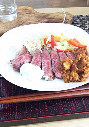 牛ステーキ ギリシャ料理風にアレンジ-レシピのメイン写真