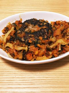 トマト煮込みハンバーグ-レシピのメイン写真