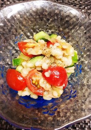 切ってあえるだけ！ぷちぷちもち麦サラダ-レシピのメイン写真