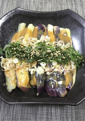 レンジで簡単♬冷やしナスのみそポンがけ-レシピのメイン写真