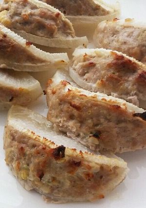 ヘルシオレシピ「大根の肉詰め洋風餃子」-レシピのメイン写真