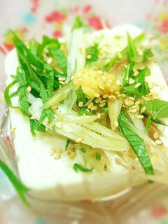 みょうがと大葉の冷奴♪ゴマ油としょうが★-レシピのメイン写真
