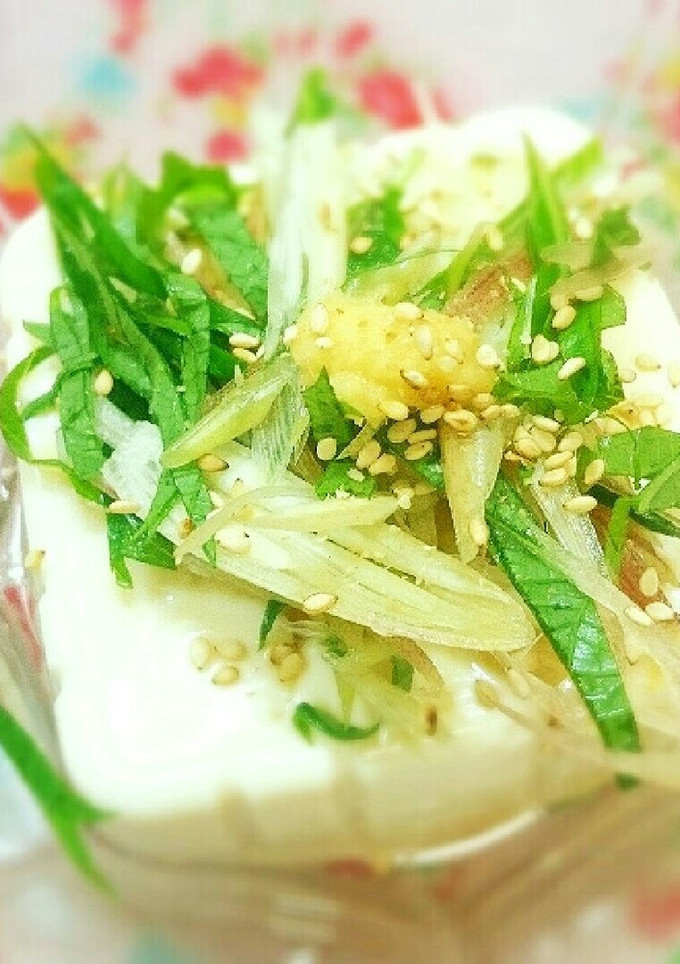 みょうがと大葉の冷奴♪ゴマ油としょうが★-レシピのメイン写真