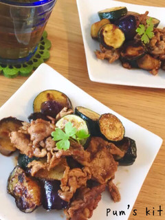 夏野菜と豚肉炒め-レシピのメイン写真