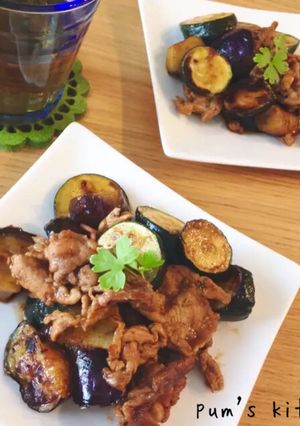 夏野菜と豚肉炒め-レシピのメイン写真