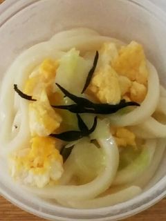 芽ひじき牛乳炒り玉子キャベツ離乳食うどん-レシピのメイン写真