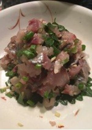 簡単‼︎お酒のお供に鯵のタタキ-レシピのメイン写真