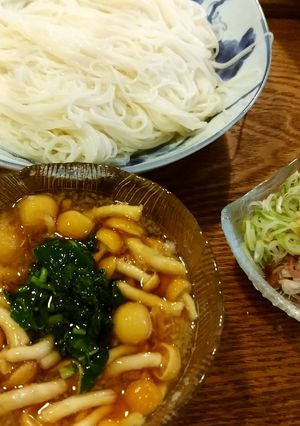 糖尿病レシピ（なめこおろしそうめん）-レシピのメイン写真