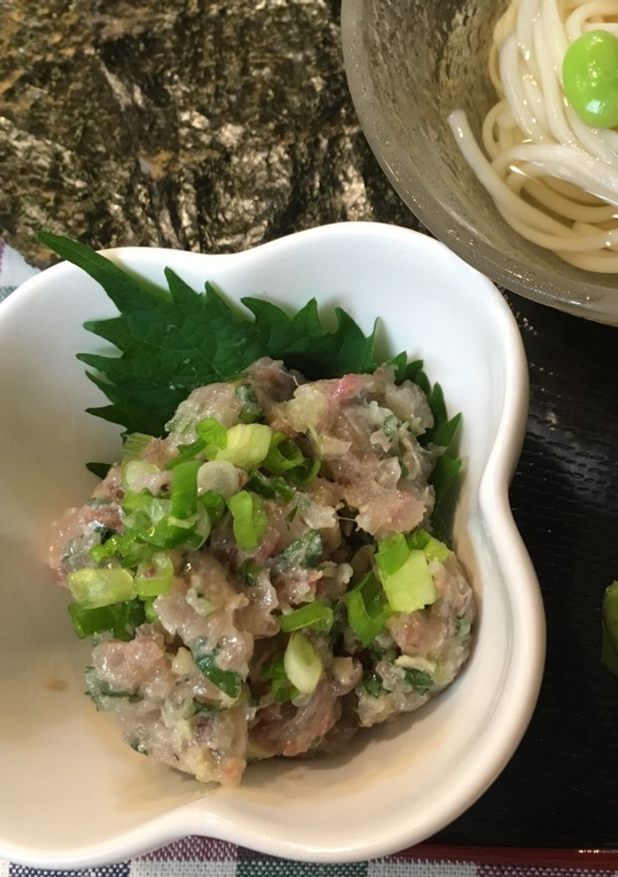 鯵のたたきを海苔で巻いてみて！-レシピのメイン写真