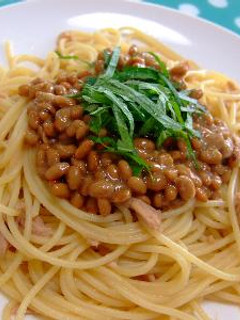 納豆とめんつゆde即席和風パスタ♪-レシピのメイン写真