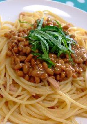 納豆とめんつゆde即席和風パスタ♪-レシピのメイン写真