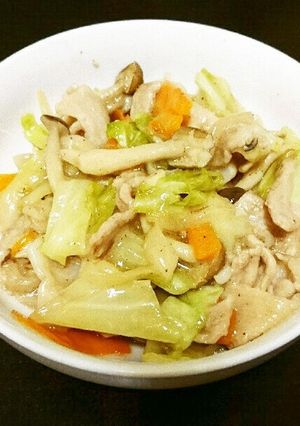 豚バラと野菜のバター醤油炒め-レシピのメイン写真