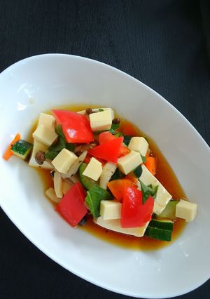 トマトバジルのたっぷり野菜豆腐♪-レシピのメイン写真