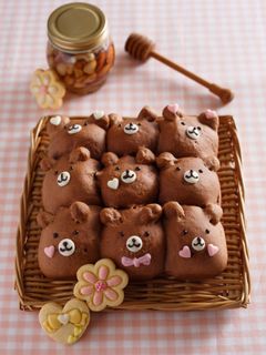 ホットケーキMIXでくまちゃんちぎりパン-レシピのメイン写真