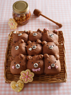 ホットケーキMIXでくまちゃんちぎりパン-レシピのメイン写真