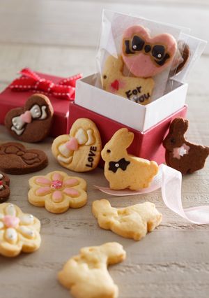バレンタイン型抜きクッキー-レシピのメイン写真