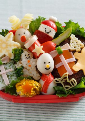 クリスマスの3種押しご飯-レシピのメイン写真