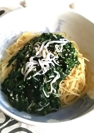 モロヘイヤの和風冷製パスタ-レシピのメイン写真