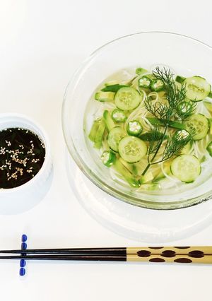 夏のスタミナ麺！簡単アボカド素麺-レシピのメイン写真