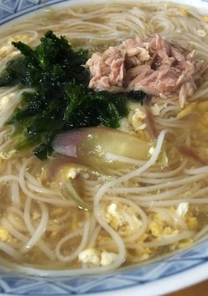 冷房病に♡昭和の味！みょうがの卵とじ温麺-レシピのメイン写真