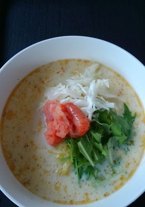 スープまでイケる!明太子の豆乳ラーメン♪-レシピのメイン写真