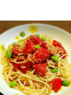 ツナとトマトの冷製パスタ-レシピのメイン写真